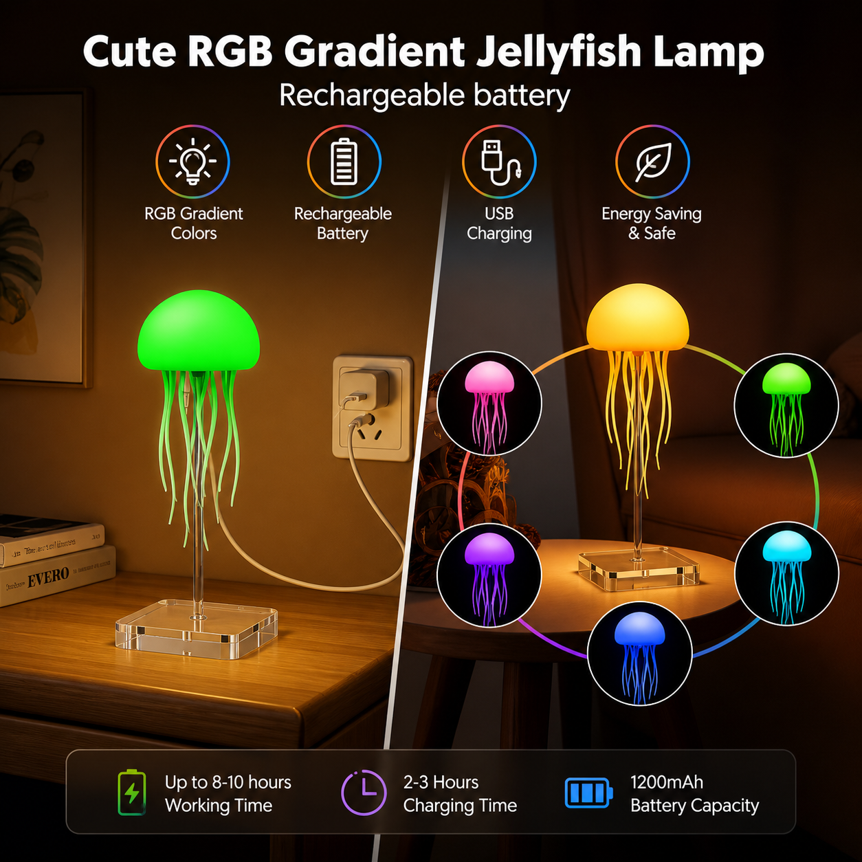 Ambient Motion Jellyfish Lamp