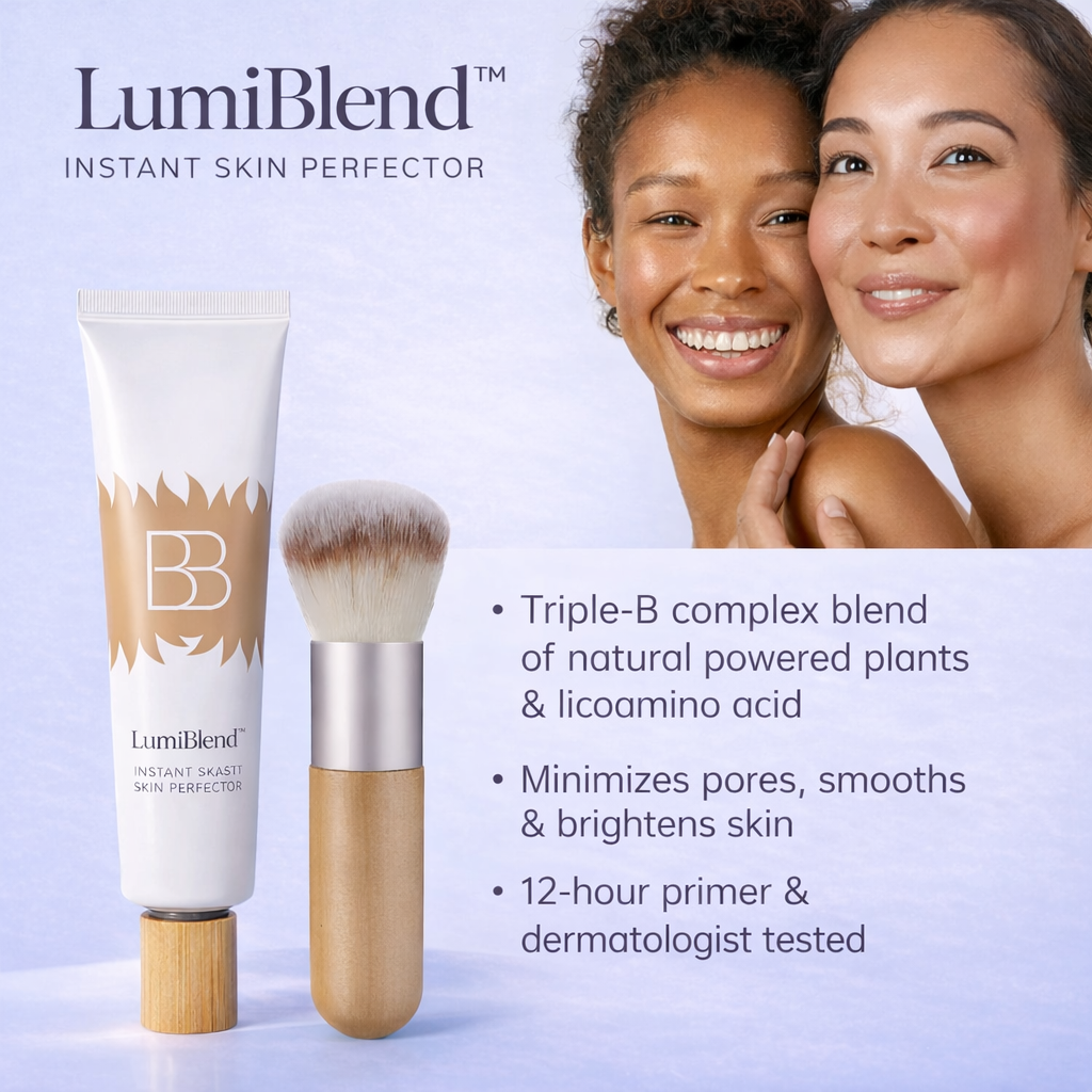 LumiBlend™ Instant Skin Perfector – BB Blur Tinted Moisturizer SPF 30 + Free Buffing Brush