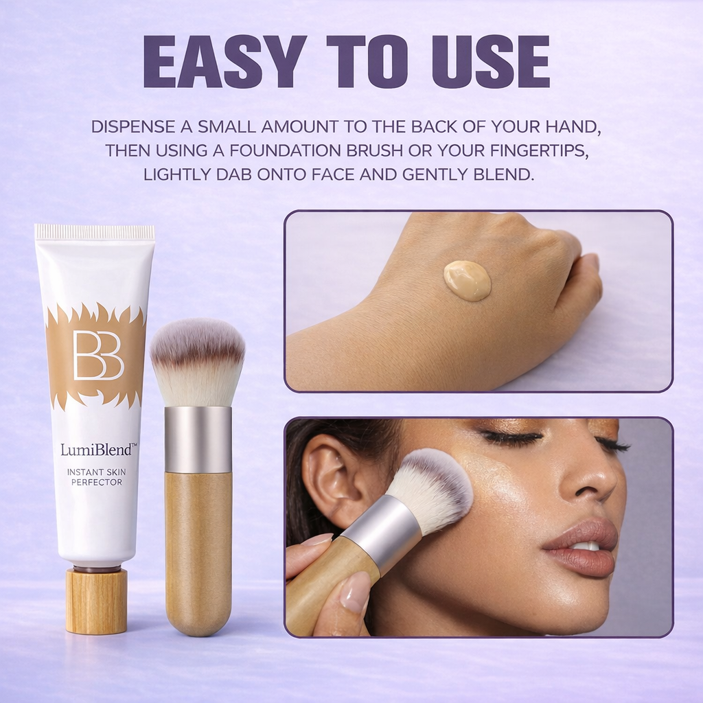 LumiBlend™ Instant Skin Perfector – BB Blur Tinted Moisturizer SPF 30 + Free Buffing Brush