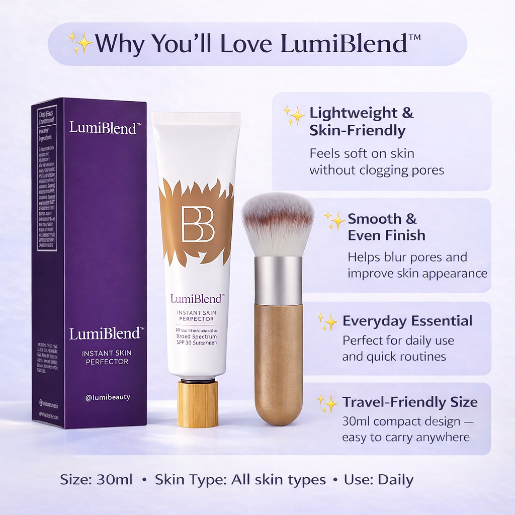 LumiBlend™ Instant Skin Perfector – BB Blur Tinted Moisturizer SPF 30 + Free Buffing Brush