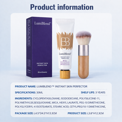 LumiBlend™ Instant Skin Perfector – BB Blur Tinted Moisturizer SPF 30 + Free Buffing Brush