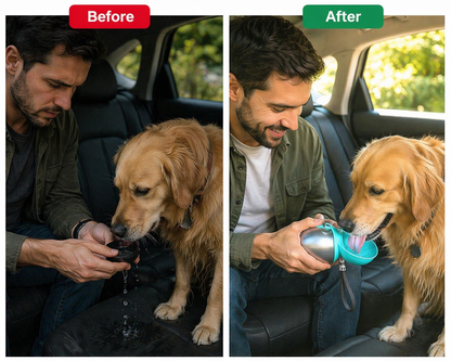 Portable 2-in-1 Pet Water Bottle