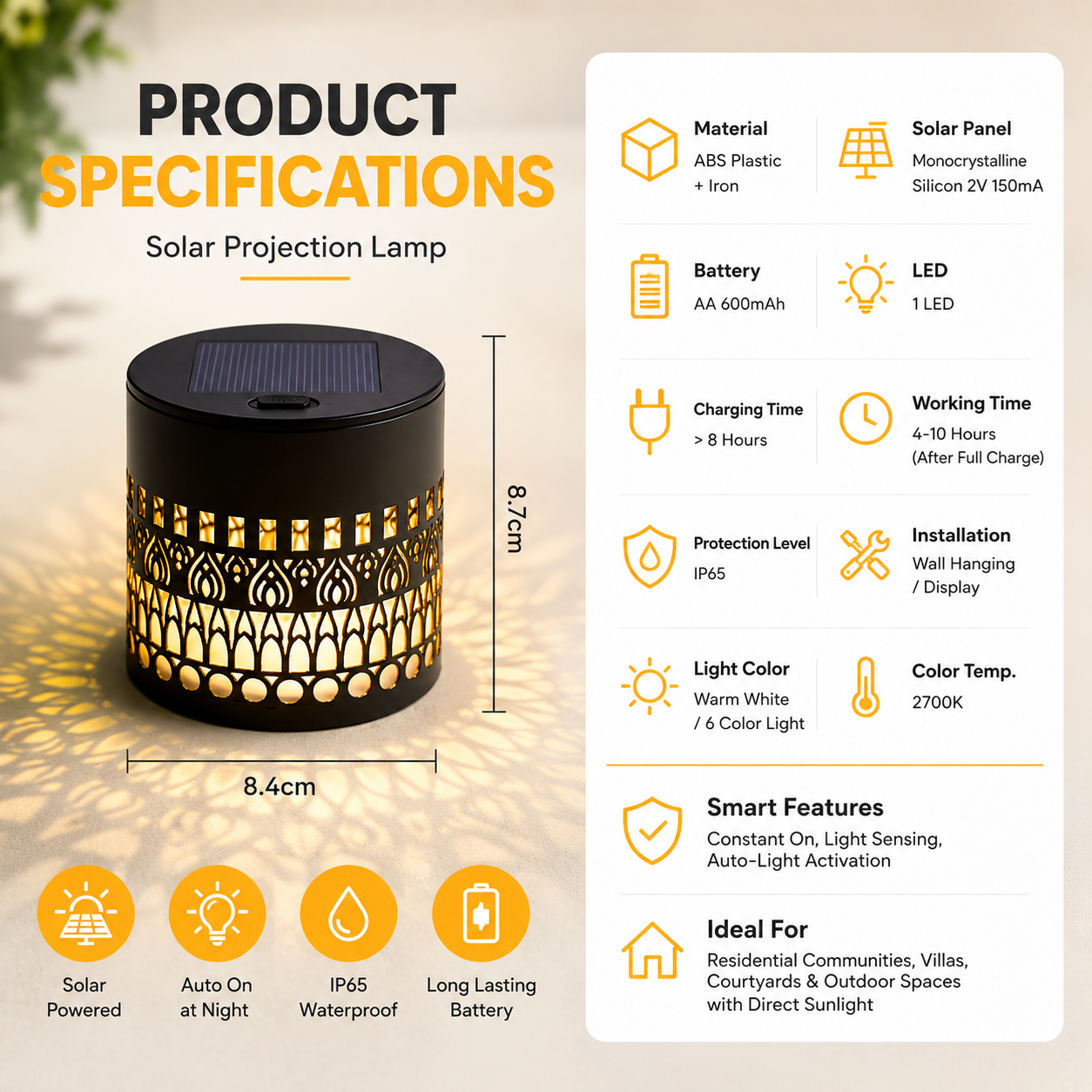 Radiant Garden Projection Light