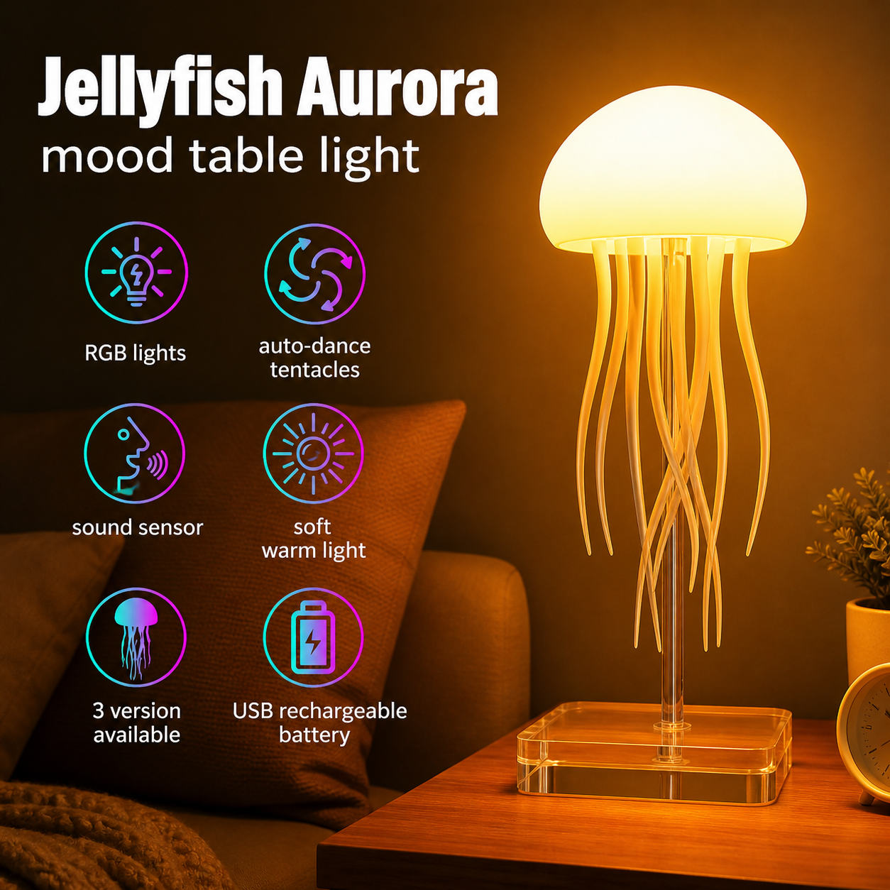 Ambient Motion Jellyfish Lamp