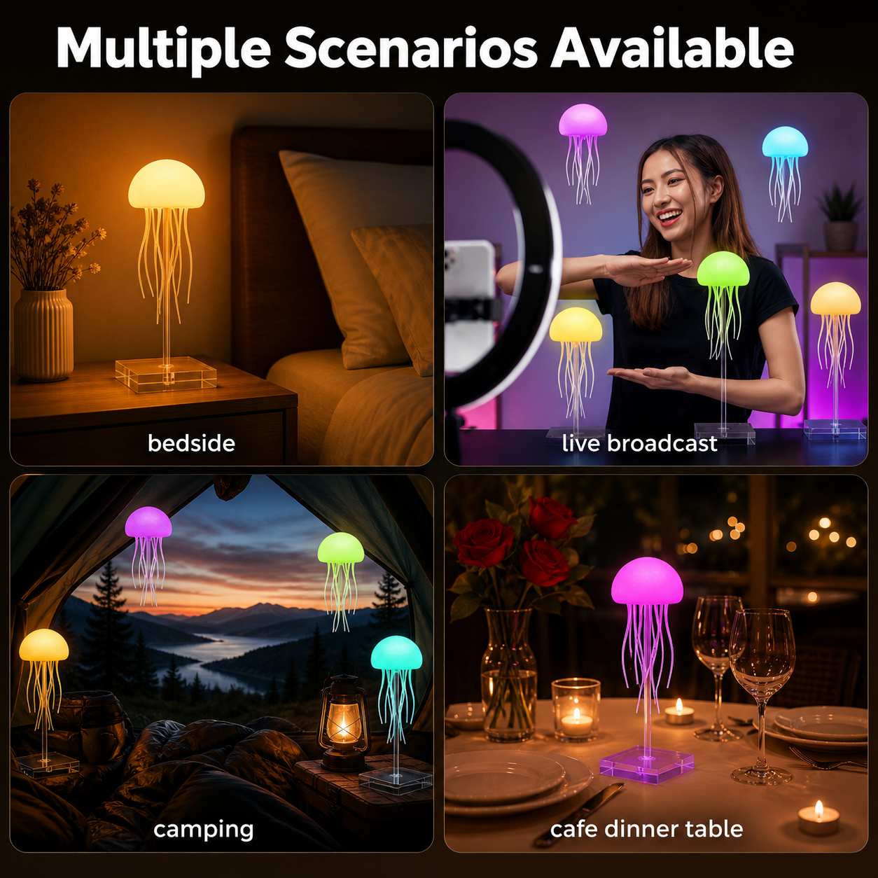 Ambient Motion Jellyfish Lamp