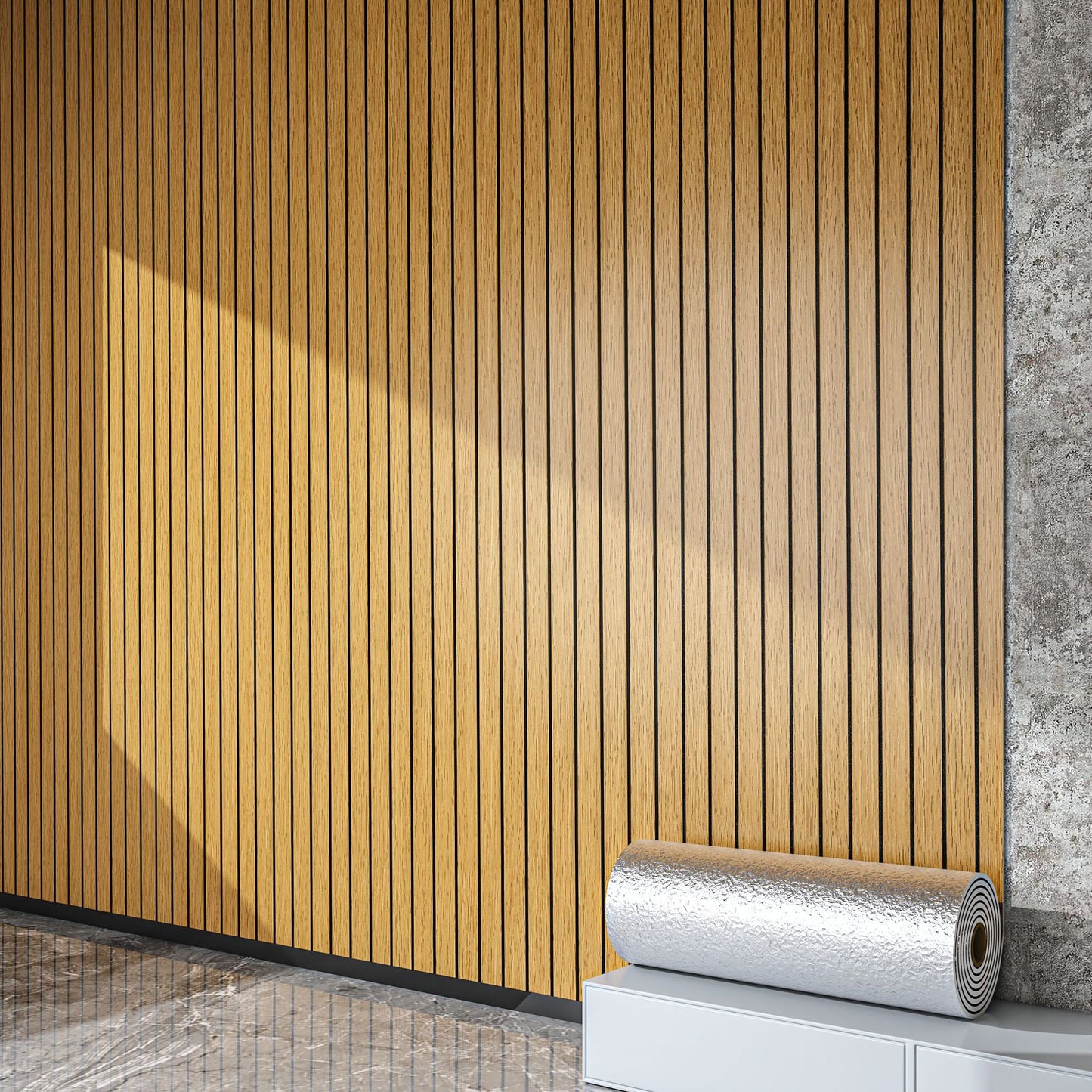 Luxury Wood Slat Wall Panel Roll 40 cm X 300 cm